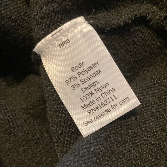 Celebrate Together Sweater Womens Med Black With Fuzzy Hearts Knit Hole - Picture 7 of 10